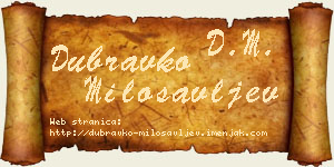 Dubravko Milosavljev vizit kartica